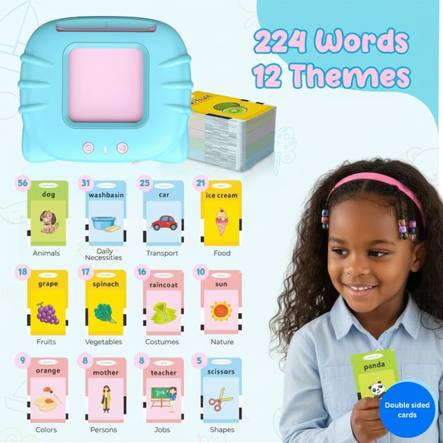 Talking Flash Cards for Toddlers with 224 Easy Words - View 2